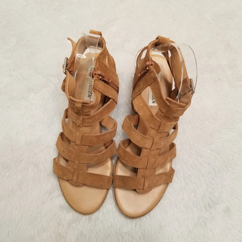 - Steve Madden women's suede Leather sandals size 7M Agatha - Picture 4 of 6